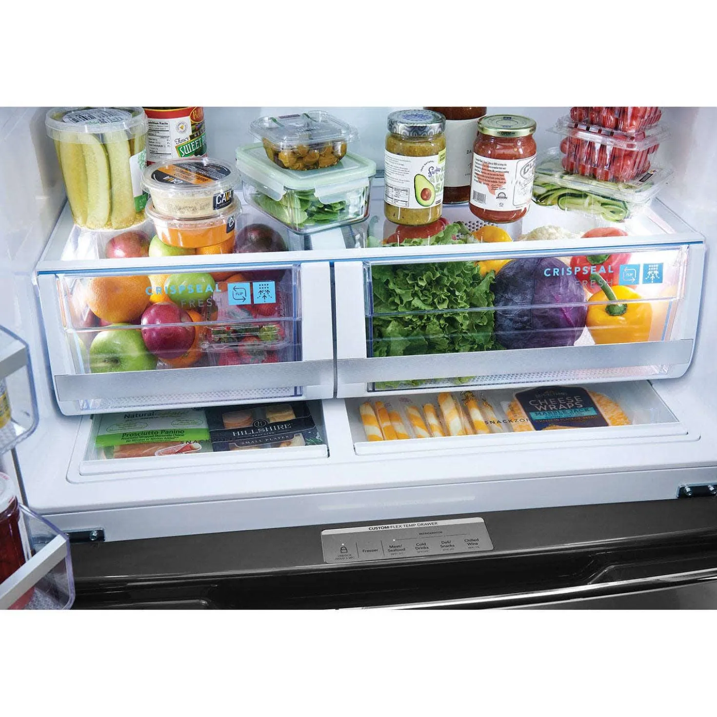 FRIGIDAIRE GALLERY Réfrigérateur 21,5 pi3 36 po Inox noir Congélateur en bas, Portes françaises - GRMC2273CD