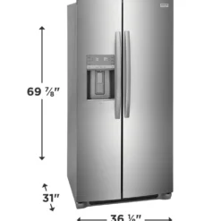 FRIGIDAIRE GALLERY Réfrigérateur 22,2 pi3 36 po Inox Côte à côte - GRSC2352AF