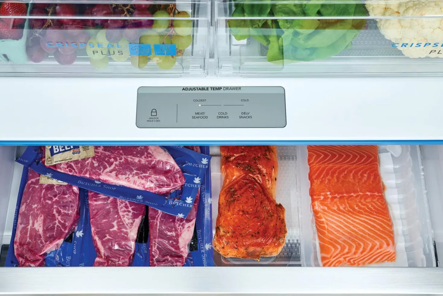 FRIGIDAIRE GALLERY Réfrigérateur 23,3 pi3 36 po Inox Congélateur en bas, Portes françaises - GRFG2353AF