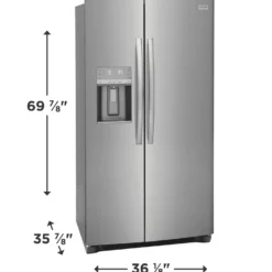 FRIGIDAIRE GALLERY Réfrigérateur 25,6 pi3 36 po Inox Côte à côte - GRSS2652AF