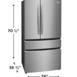 FRIGIDAIRE GALLERY Réfrigérateur 27,2 pi3 36 po Inox Congélateur en bas, Portes françaises - GRMN2872AF