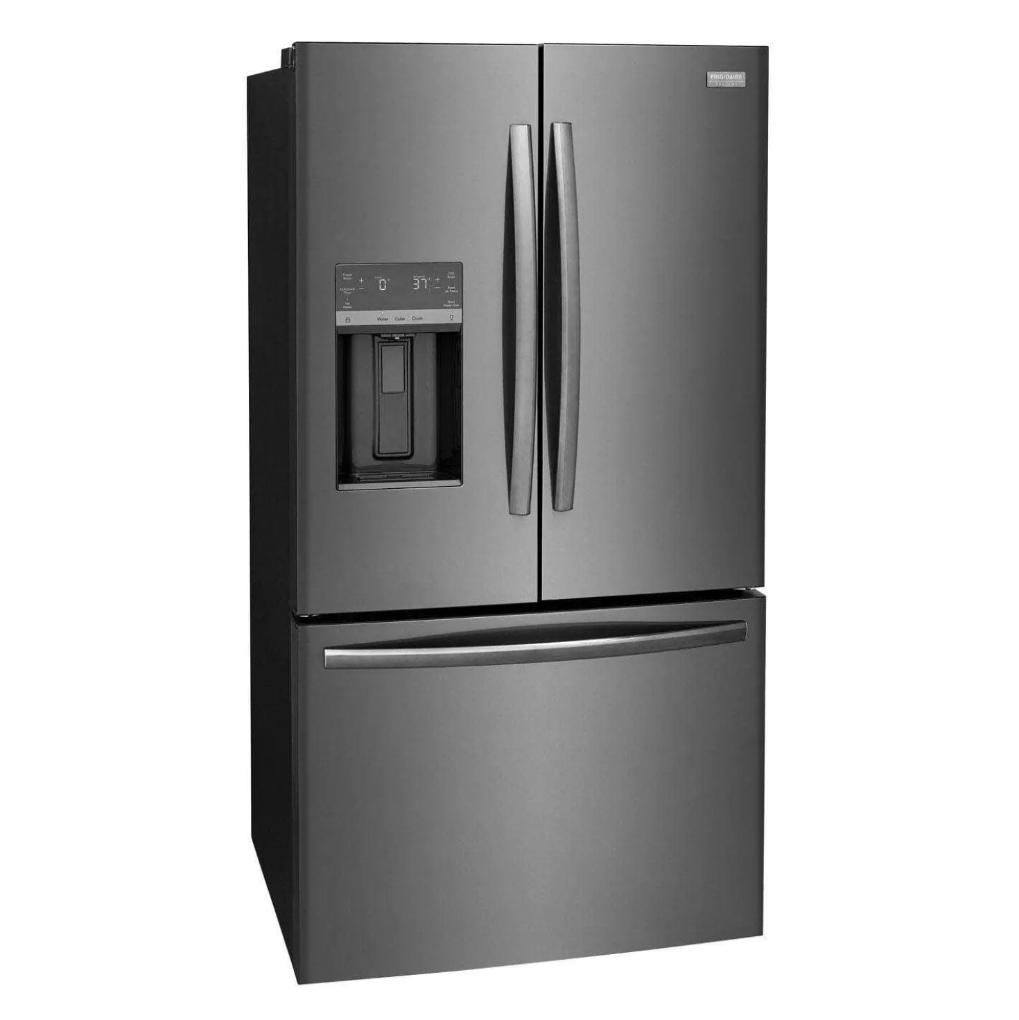 FRIGIDAIRE GALLERY Réfrigérateur 27,8 pi3 36 po Inox noir Congélateur en bas, Portes françaises - GRFS2853AD