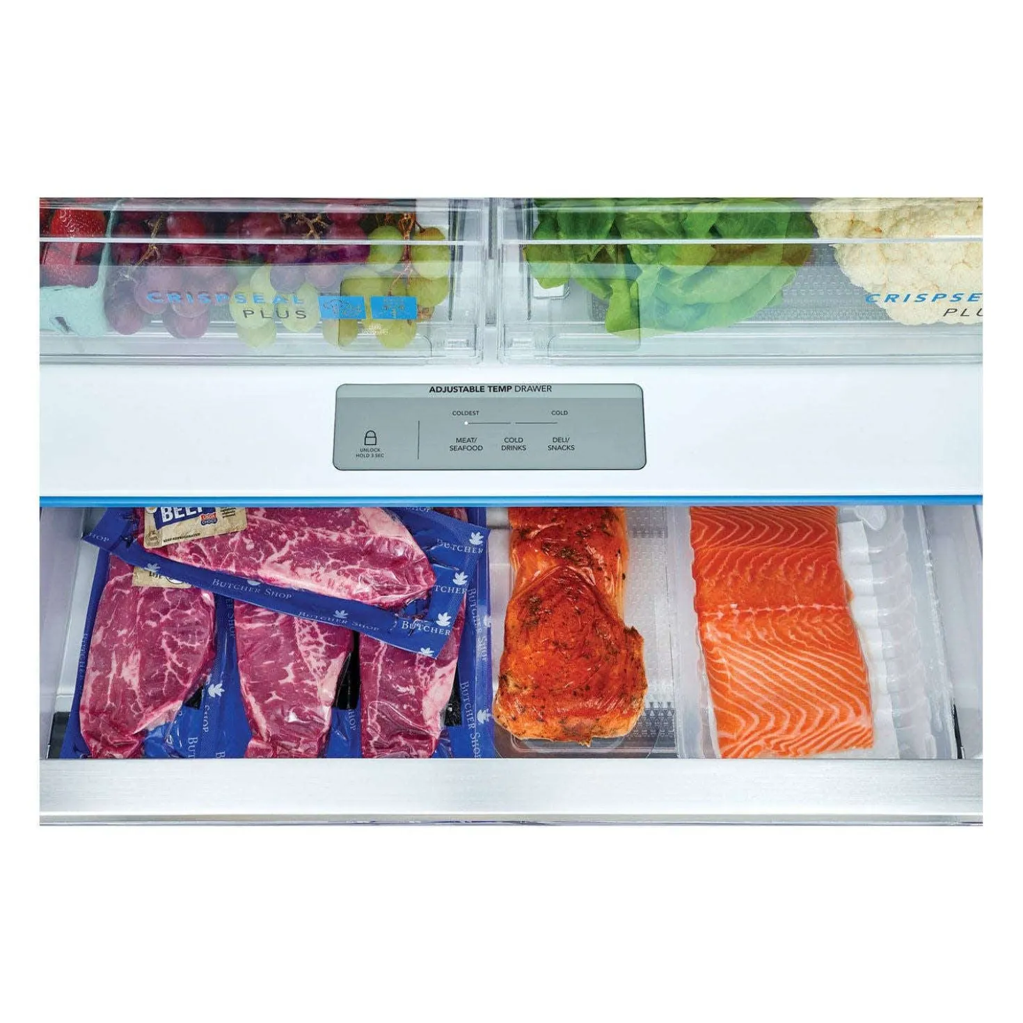 FRIGIDAIRE GALLERY Réfrigérateur 27,8 pi3 36 po Inox noir Congélateur en bas, Portes françaises - GRFS2853AD