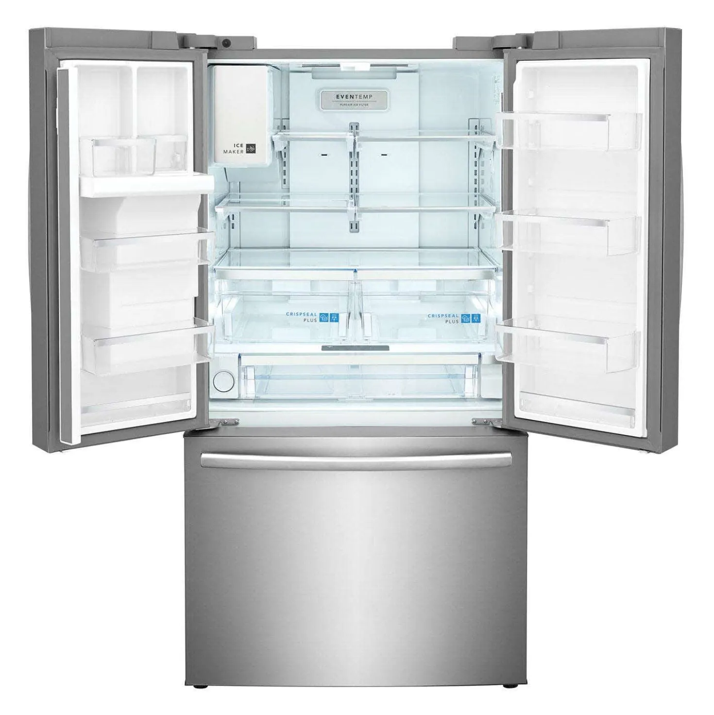FRIGIDAIRE GALLERY Réfrigérateur 27,8 pi3 36 po Inox Congélateur en bas, Portes françaises - GRFS2853AF