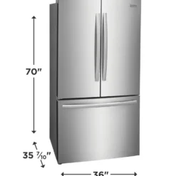 FRIGIDAIRE GALLERY Réfrigérateur 28,8 pi3 36 po Inox Congélateur en bas, Portes françaises - GRFN2853AF