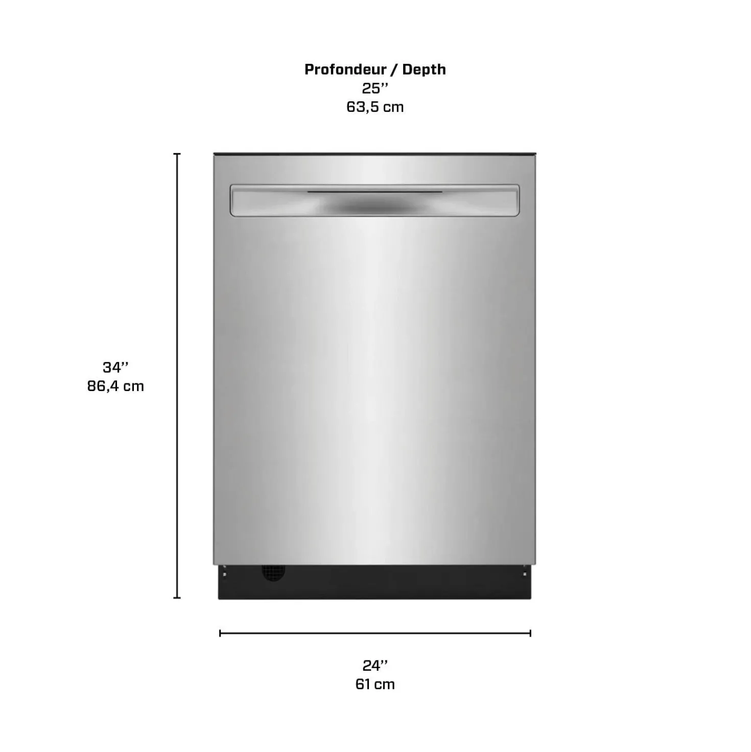 FRIGIDAIRE Lave-vaisselle Encastré Inox 24" 51dB - FDSP4401AS