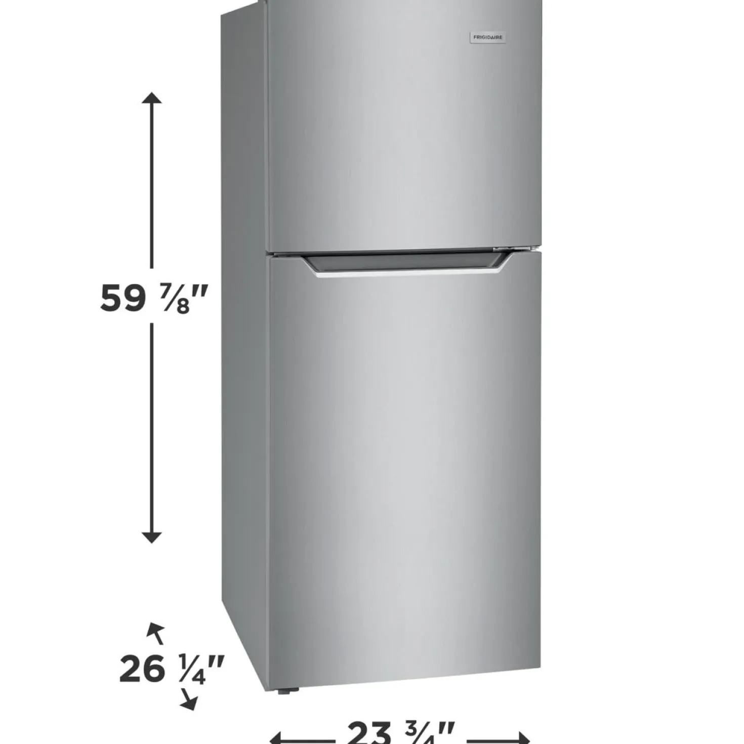 FRIGIDAIRE Réfrigérateur 10,1 pi3 24 po Inox Congélateur en haut - FFET1022UV