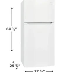 FRIGIDAIRE Réfrigérateur 13,9 pi3 27 po Blanc Congélateur en haut - FFHT1425VW