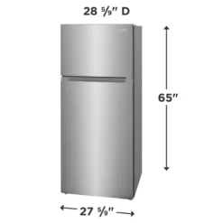 FRIGIDAIRE Réfrigérateur 16 pi3 28 po Inox Congélateur en haut - FRTE1622AS