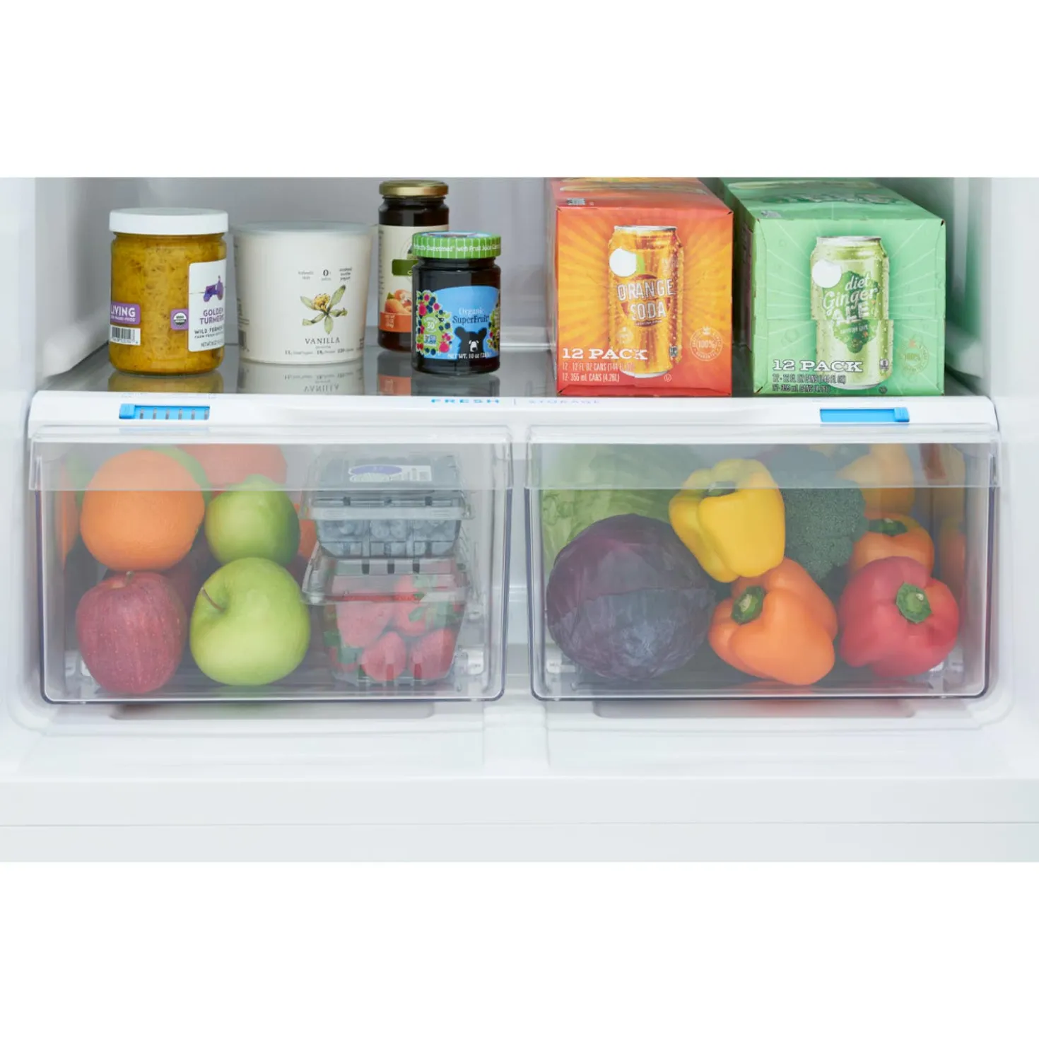 FRIGIDAIRE Réfrigérateur 18 pi3 30 po Blanc Congélateur en haut - FRTE1835AW