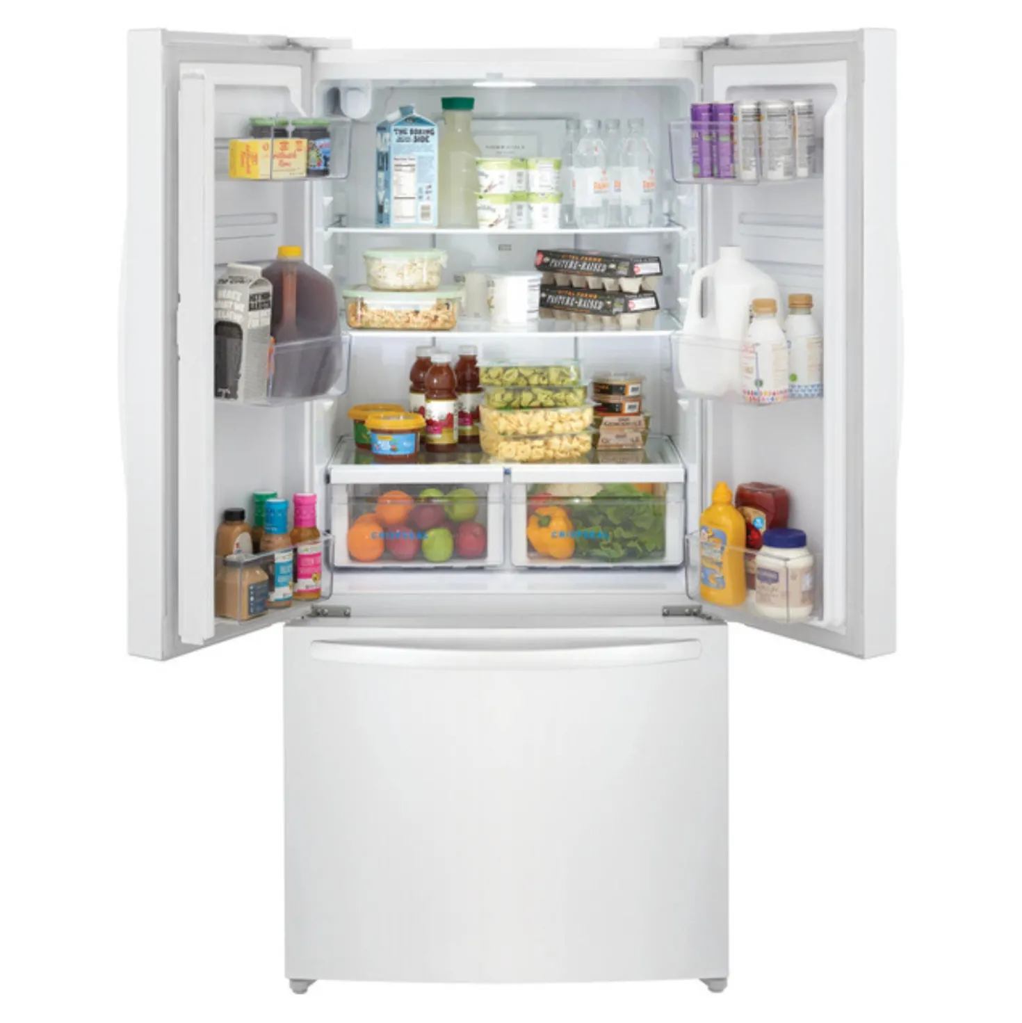 FRIGIDAIRE Réfrigérateur 18 pi3 32 po Blanc Portes françaises - FRFG1723AW