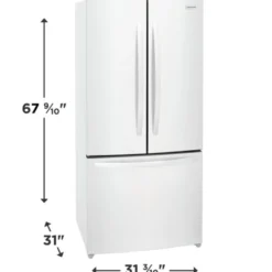 FRIGIDAIRE Réfrigérateur 18 pi3 32 po Blanc Portes françaises - FRFG1723AW