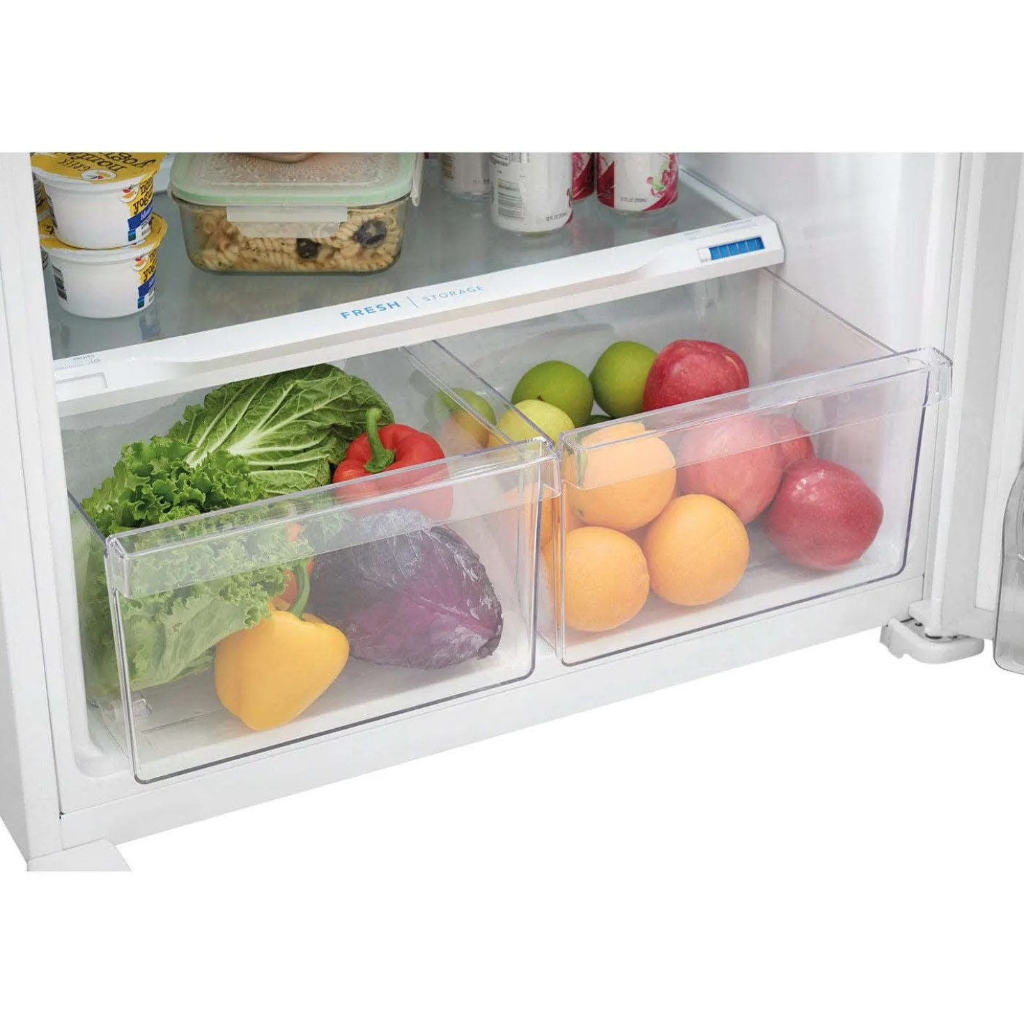FRIGIDAIRE Réfrigérateur 20 pi3 30 po Blanc Congélateur en haut - FFTR2045VW