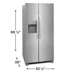 FRIGIDAIRE Réfrigérateur 22,3 pi3 33 po Inox Portes françaises - FRSS2323AS
