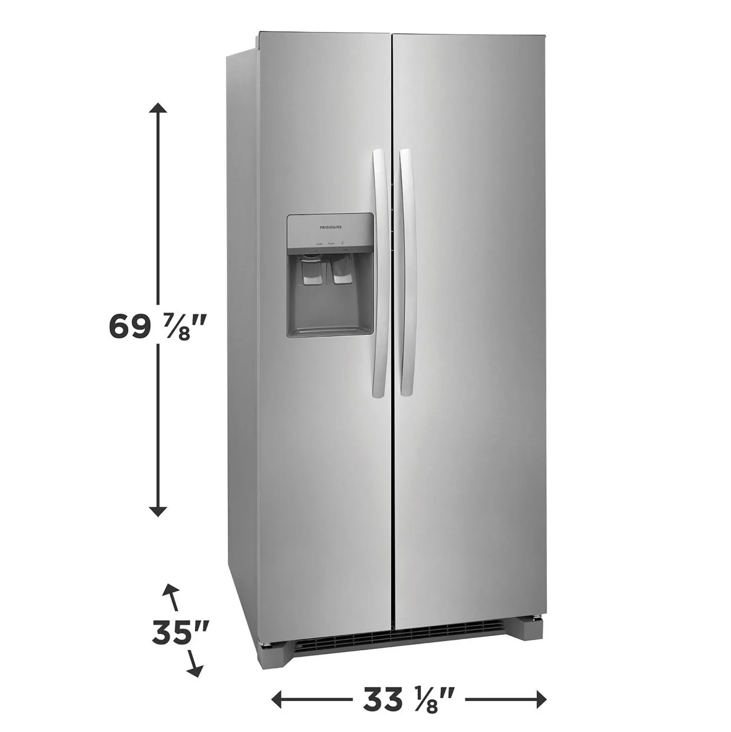 FRIGIDAIRE Réfrigérateur 22,3 pi3 33 po Inox Portes françaises - FRSS2323AS