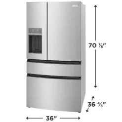 FRIGIDAIRE Réfrigérateur 26,3 pi3 36 po Inox Portes françaises - FRMS2733AV