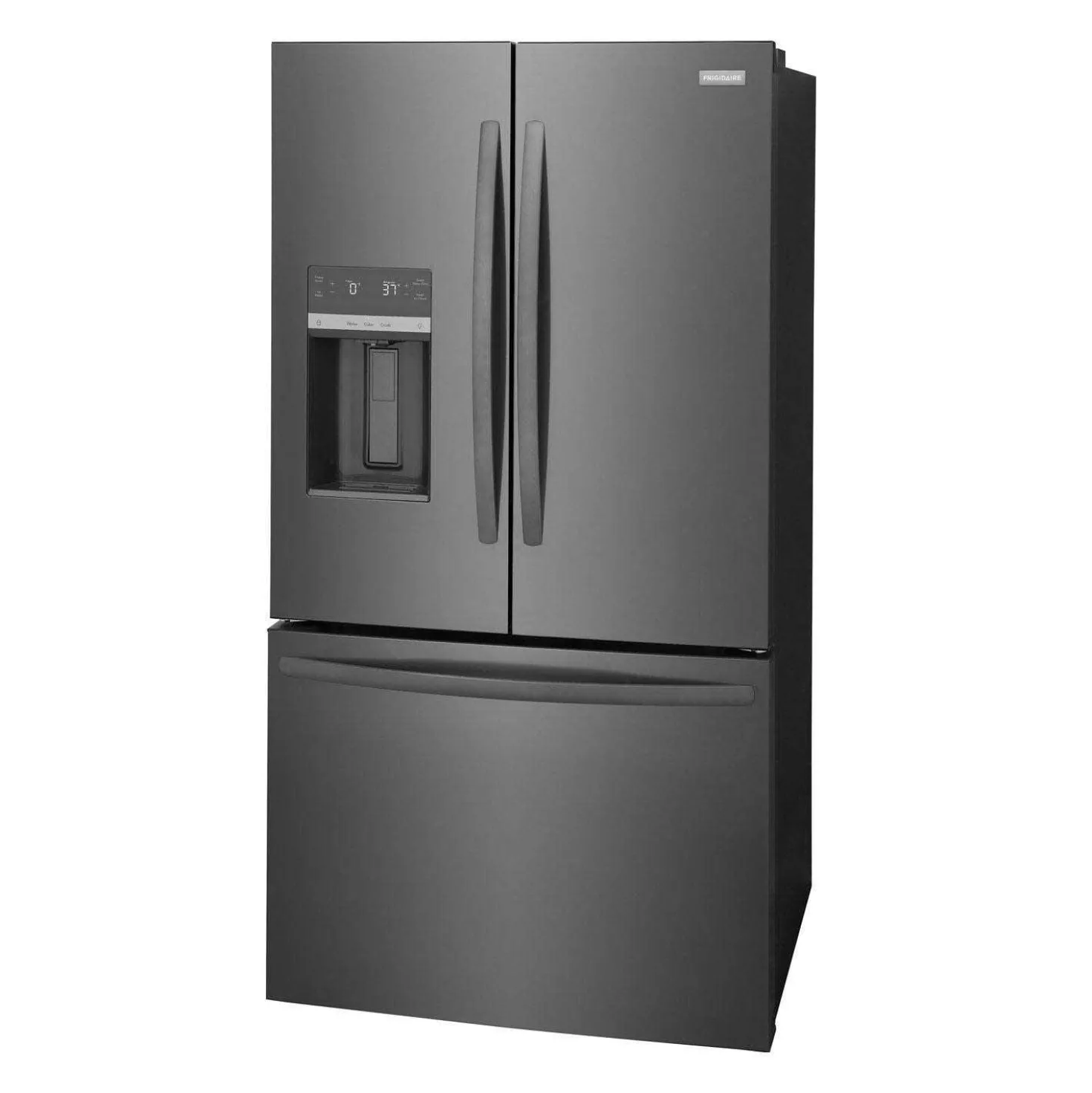 FRIGIDAIRE Réfrigérateur 27,8 pi3 36 po Inox noir Congélateur en bas, Portes françaises - FRFS2823AD