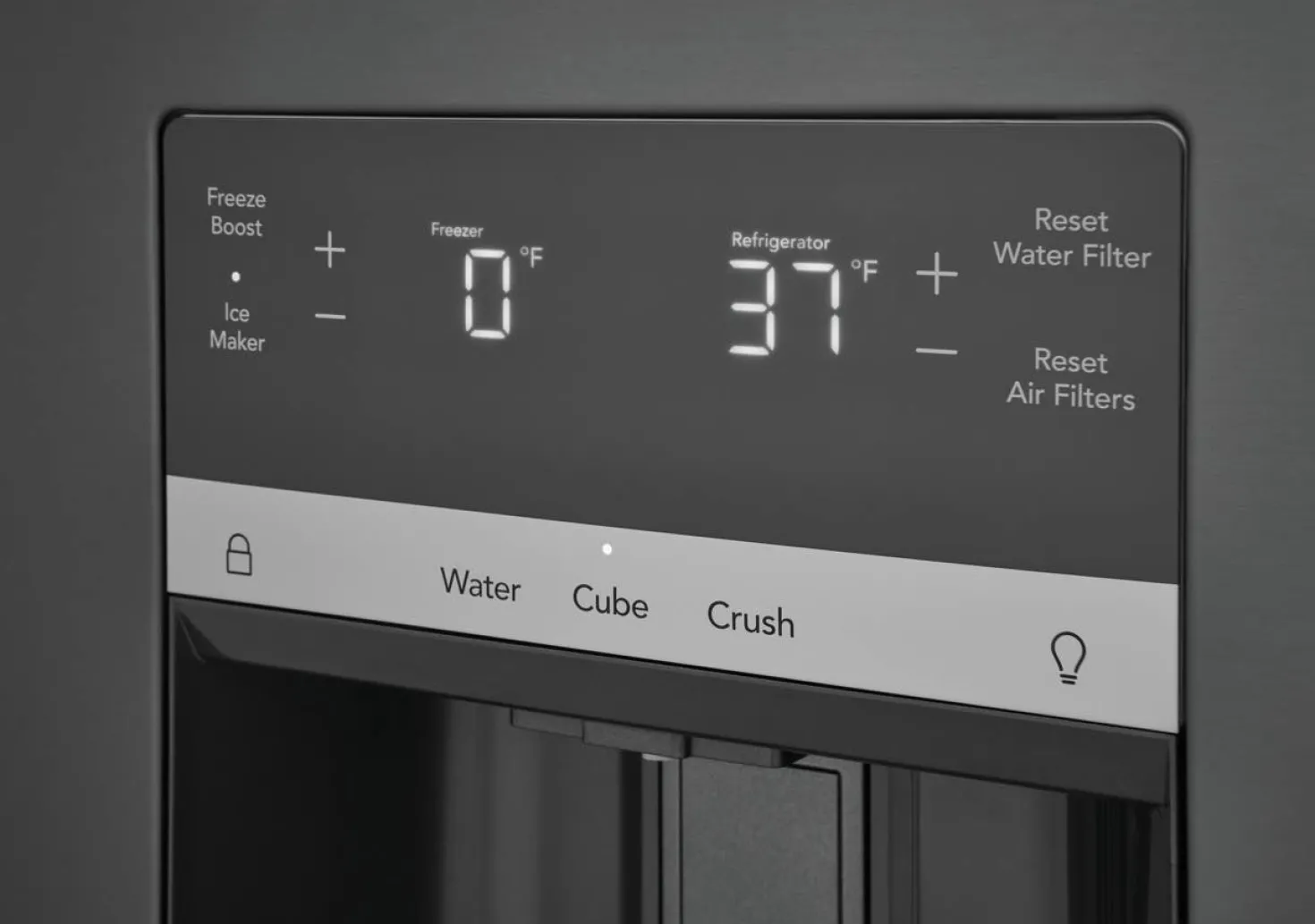 FRIGIDAIRE Réfrigérateur 27,8 pi3 36 po Inox noir Congélateur en bas, Portes françaises - FRFS2823AD