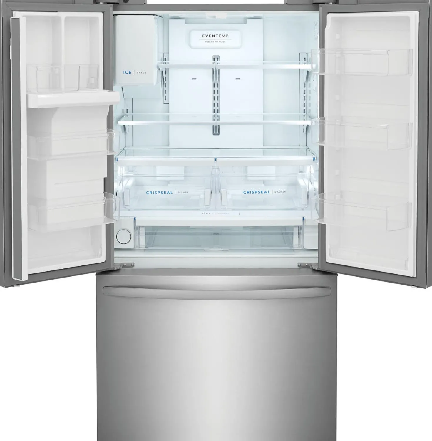 FRIGIDAIRE Réfrigérateur 27,8 pi3 36 po Inox Congélateur en bas, Portes françaises - FRFS2823AS