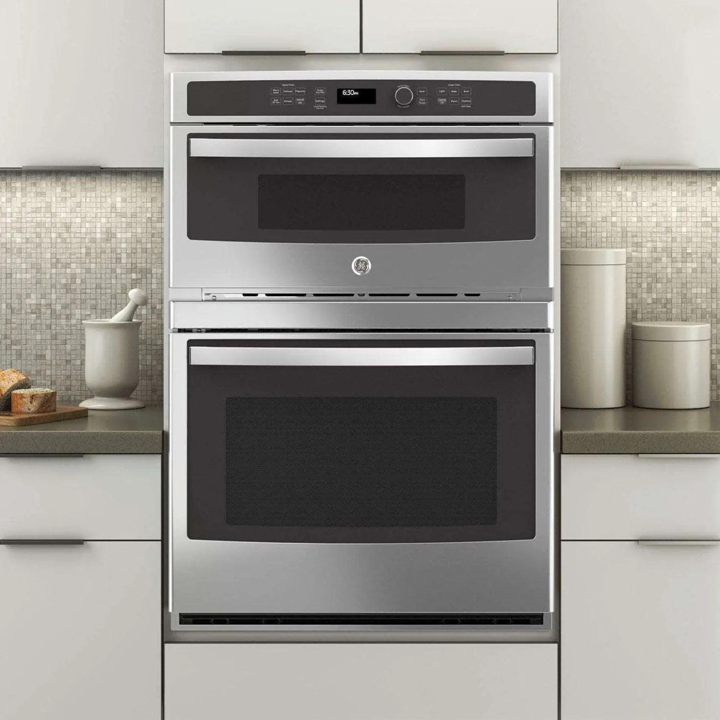 GE Combinaison four encastrée et micro-ondes Acier inoxydable30"Électrique - JT3800SHSS