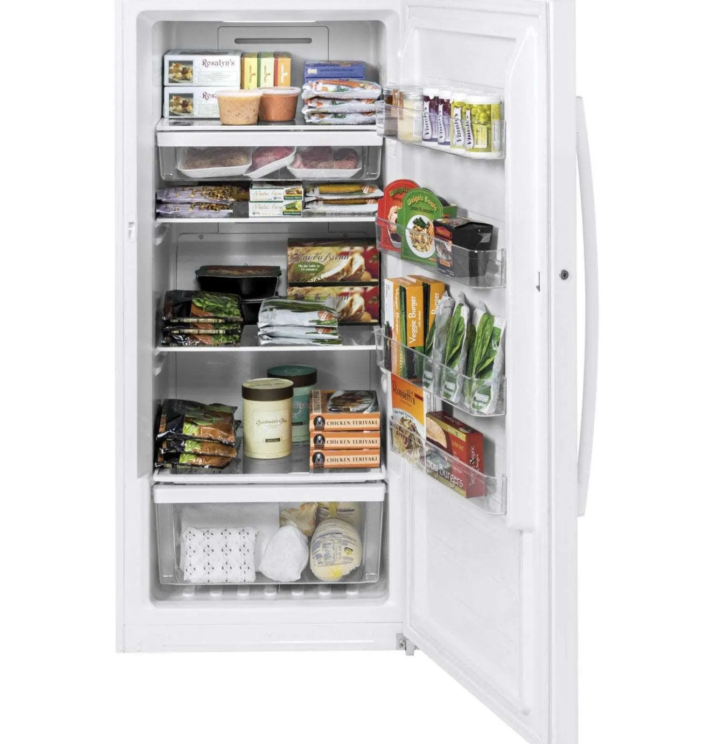 GE Congélateur 14 pi3, Blanc, Vertical, 28.5" - FUF14DLRWW