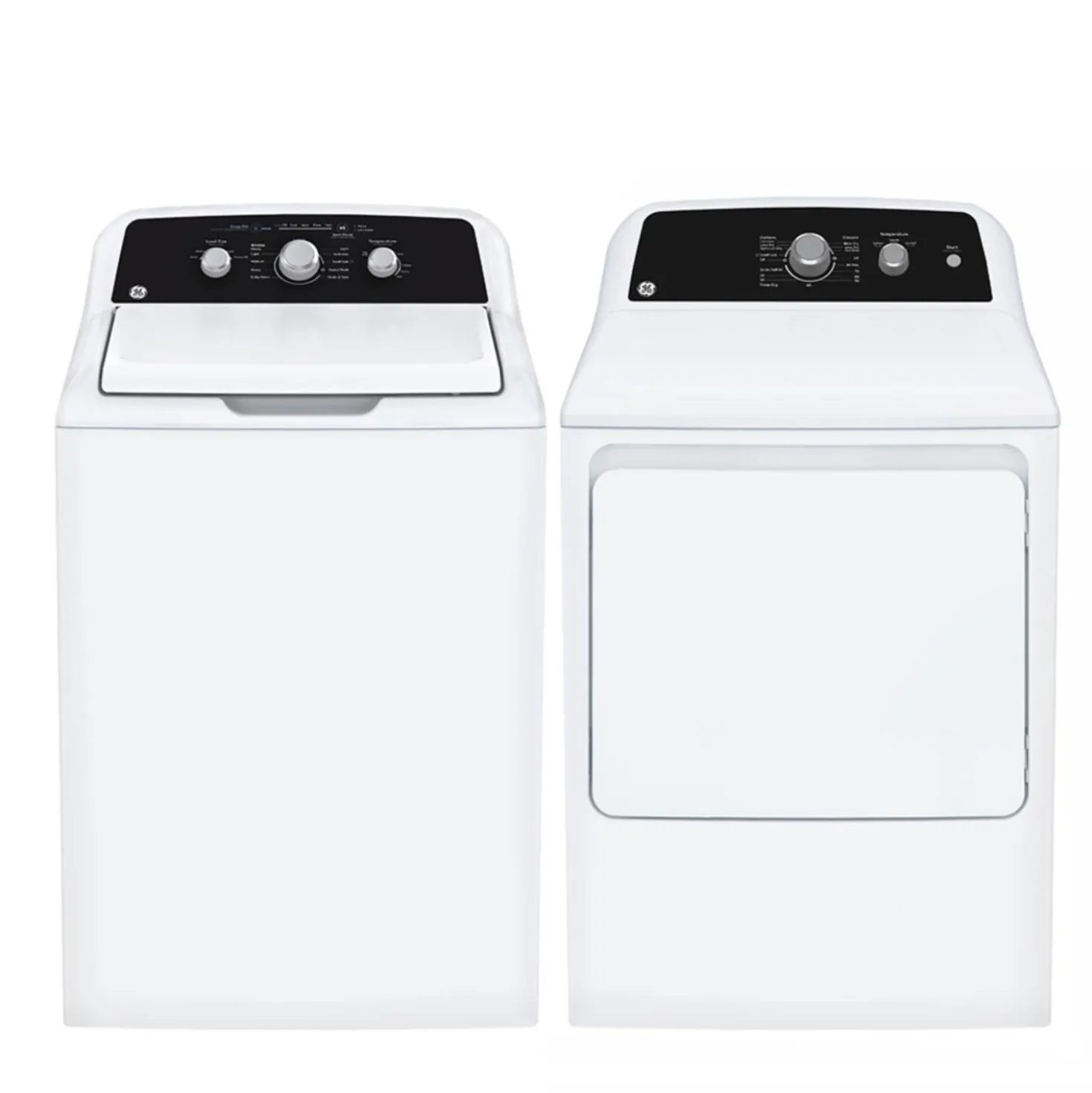 GE Ensemble laveuse sécheuse, Blanc, Chargement par le haut