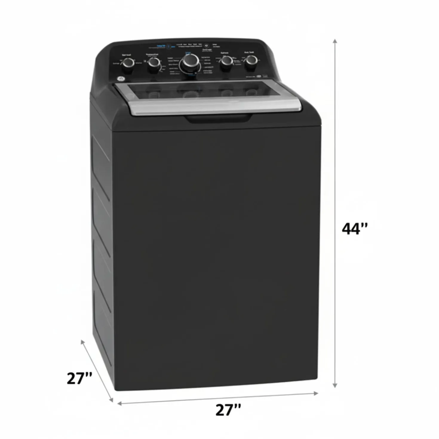 GE Ensemble laveuse sécheuse, Noir, Chargement par le haut