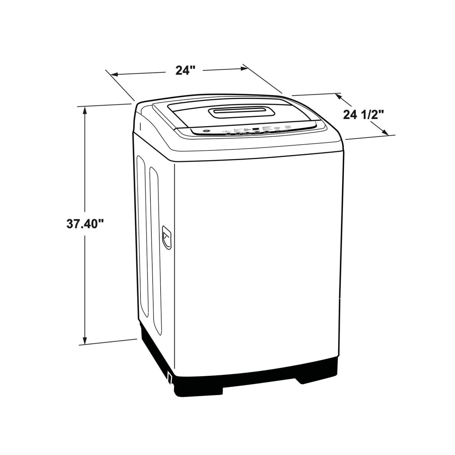 GE Laveuse portable Chargement par le haut Blanc 24'' 750 RPM - GNW128PSMWW