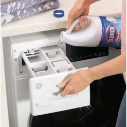 GE Laveuse sécheuse 2 en 1, Blanc, 24'', Chargement frontal - GFQ14ESSNWW