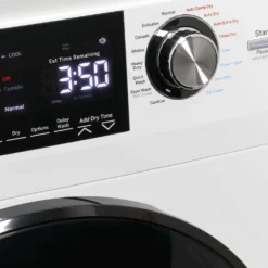 GE Laveuse sécheuse 2 en 1, Blanc, 24'', Chargement frontal - GFQ14ESSNWW