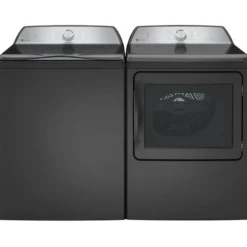 GE Profile Ensemble laveuse sécheuse, Gris, Chargement par le haut