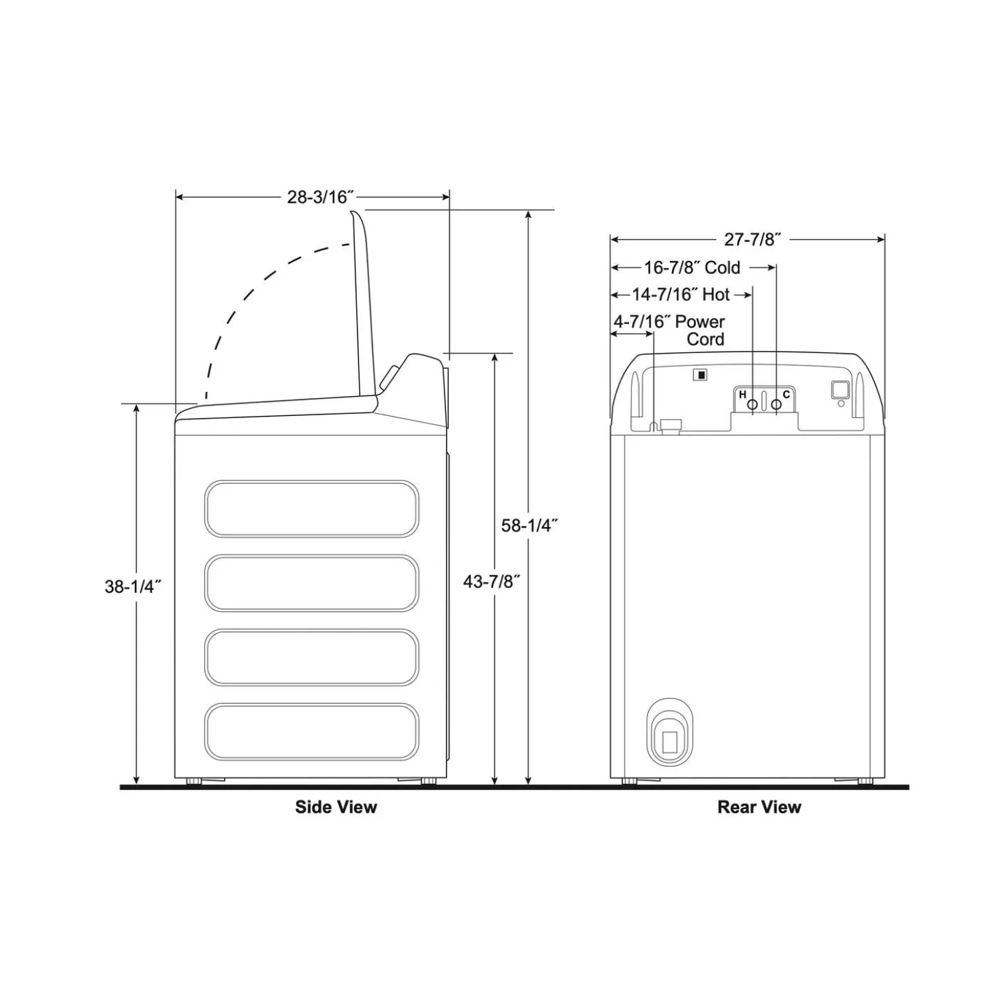 GE Profile Laveuse Chargement par le haut Gris 28" - PTW700BPTDG