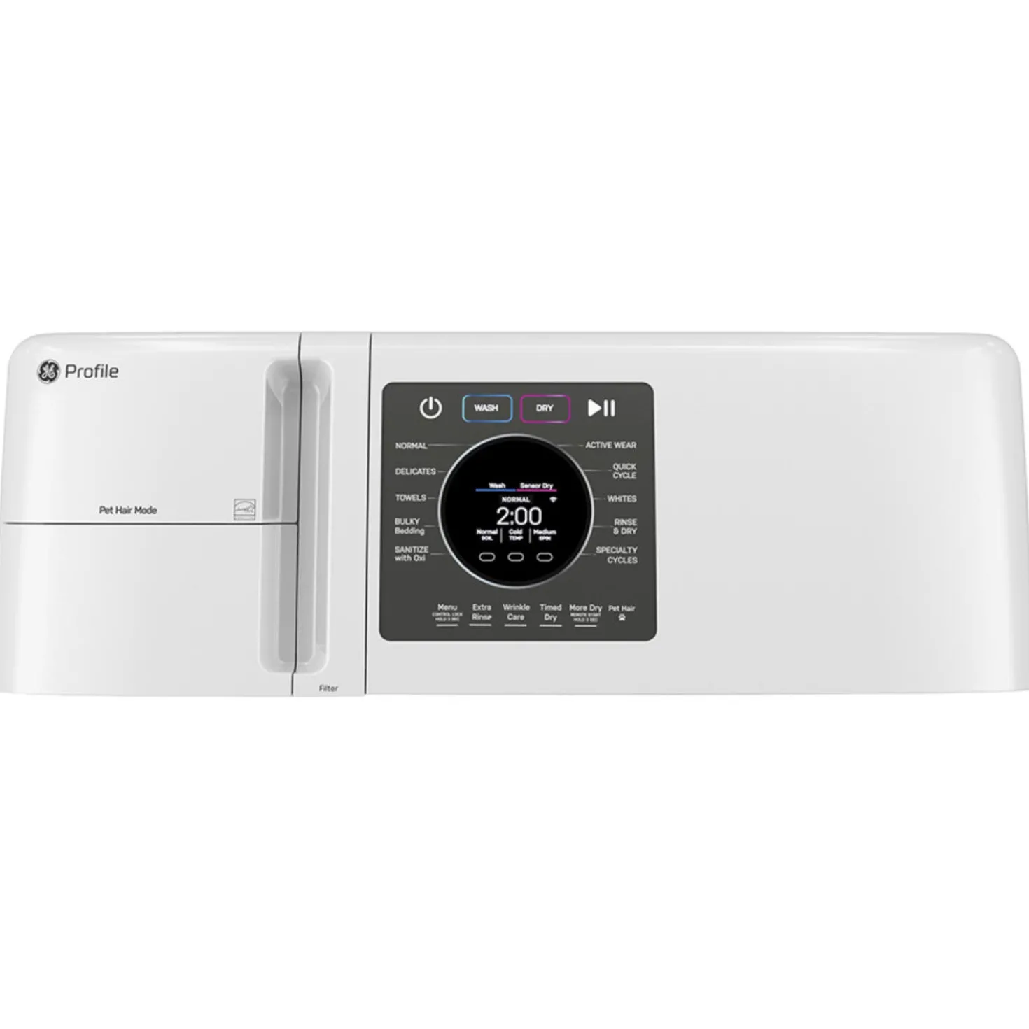 GE Profile Laveuse-sécheuse 2 en 1, Blanc, 28", Chargement frontal - PFQ83HSSWWW
