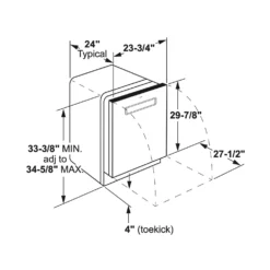 GE Profile Lave-vaisselle Encastré Acier inoxydable 24