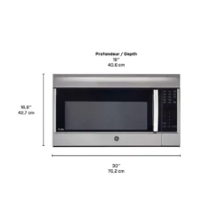 GE Profile Micro-ondes/hotte 1,8 pi3, Acier inoxydable, 30