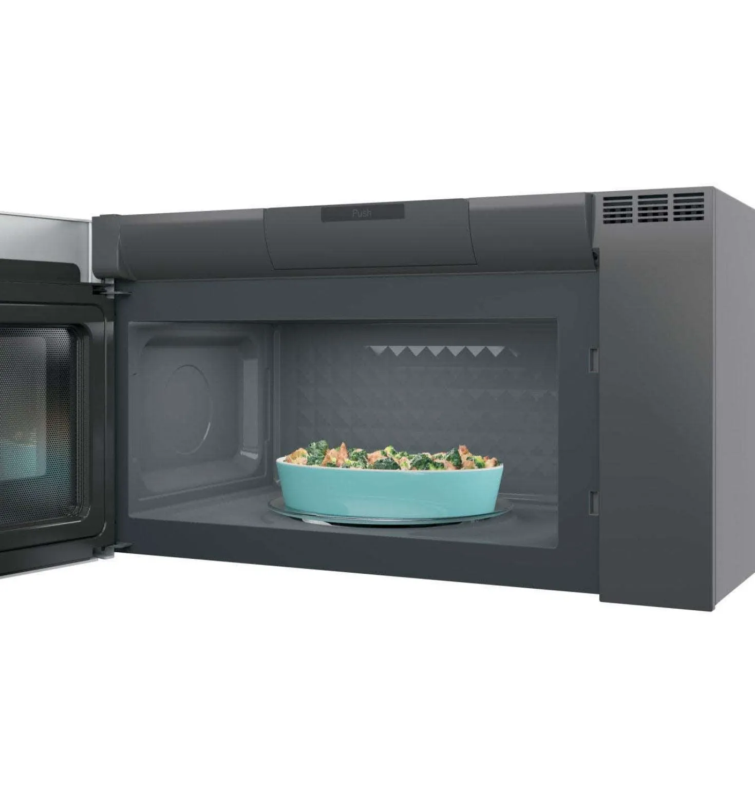 GE Profile Micro-ondes/hotte 2,1 pi3, Acier inoxydable, 30", 400