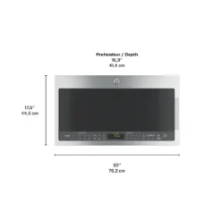 GE Profile Micro-ondes/hotte 2,1 pi3, Acier inoxydable, 30