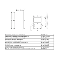 GE Profile Réfrigérateur 28,4 pi3 36 po Inox Portes françaises - PAD28BYTFS