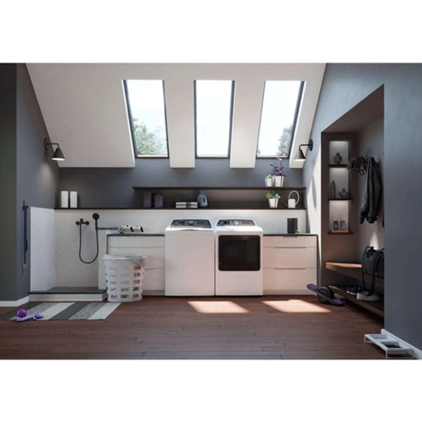 GE Profile Sécheuse Chargement frontal Blanc 28" - PTD70EBMTWS