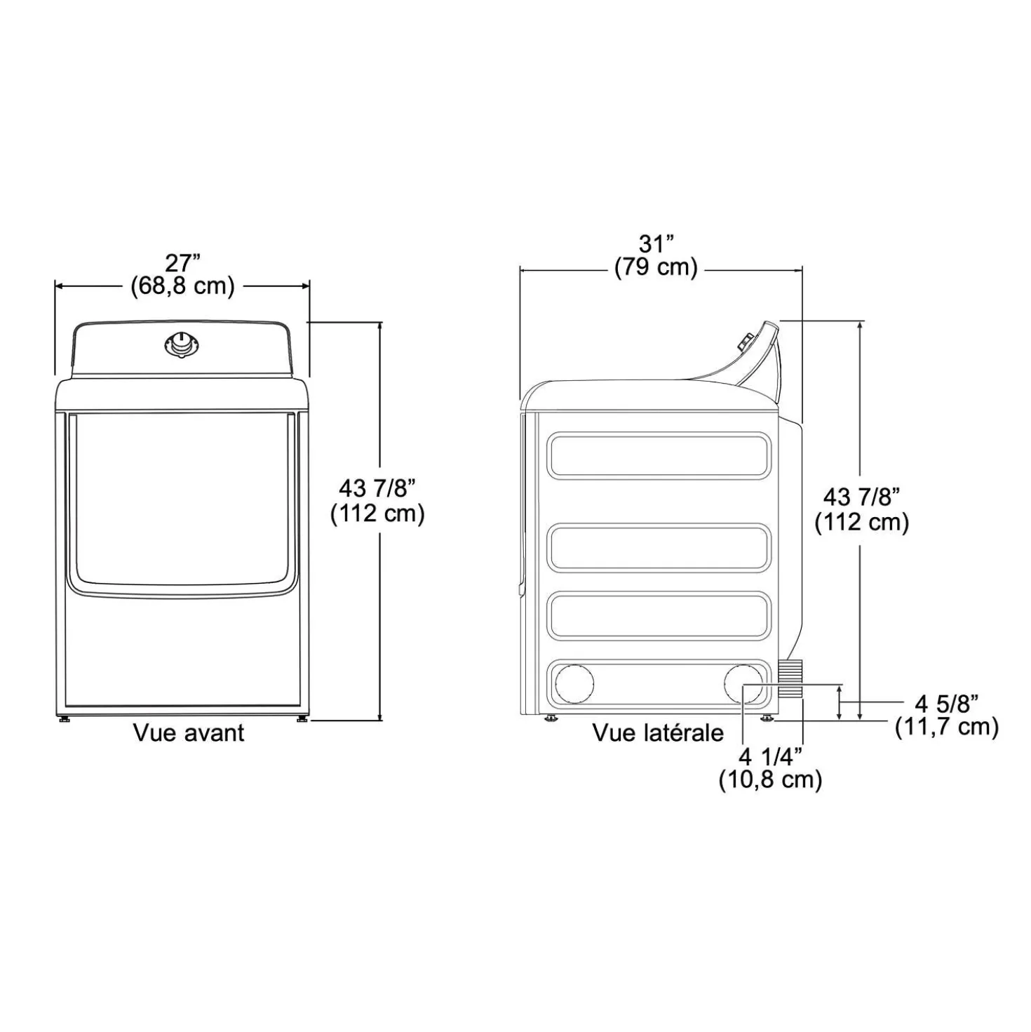 GE Profile Sécheuse Chargement frontal Bleu saphir 28" - PTD90EBMTRS