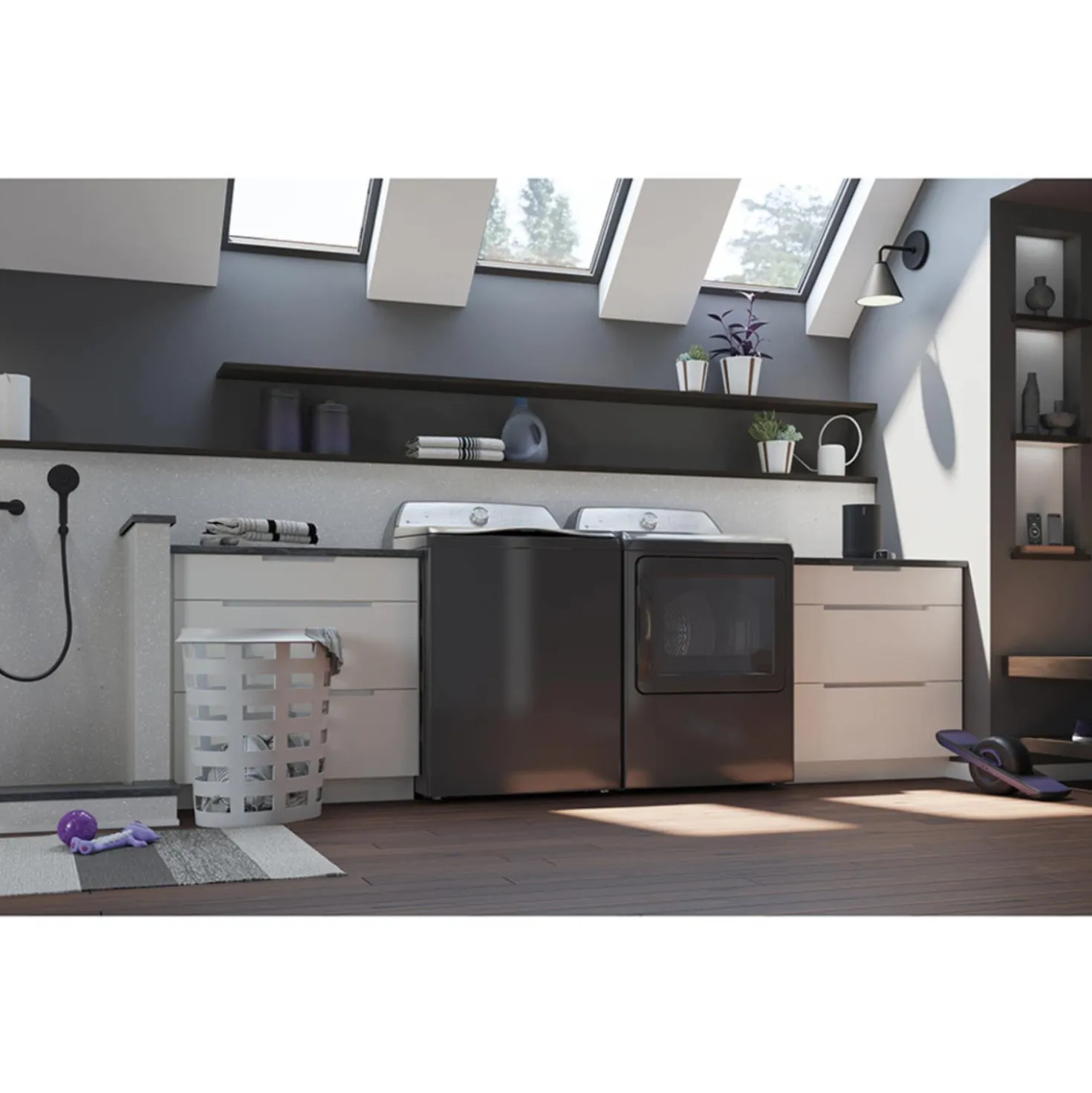 GE Profile SécheuseInox Noir 27" - PTD60EBMRDG