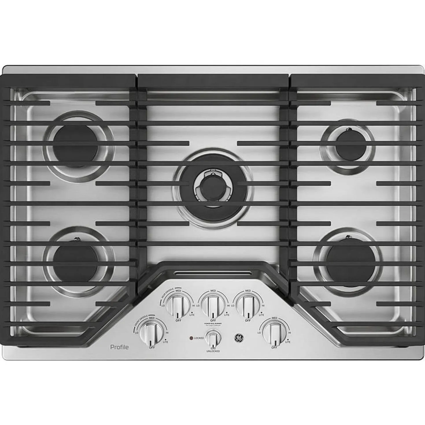 GE Profile Table de cuisson Gaz Acier inoxydable 30" Acier inoxydable - PGP9030SLSS