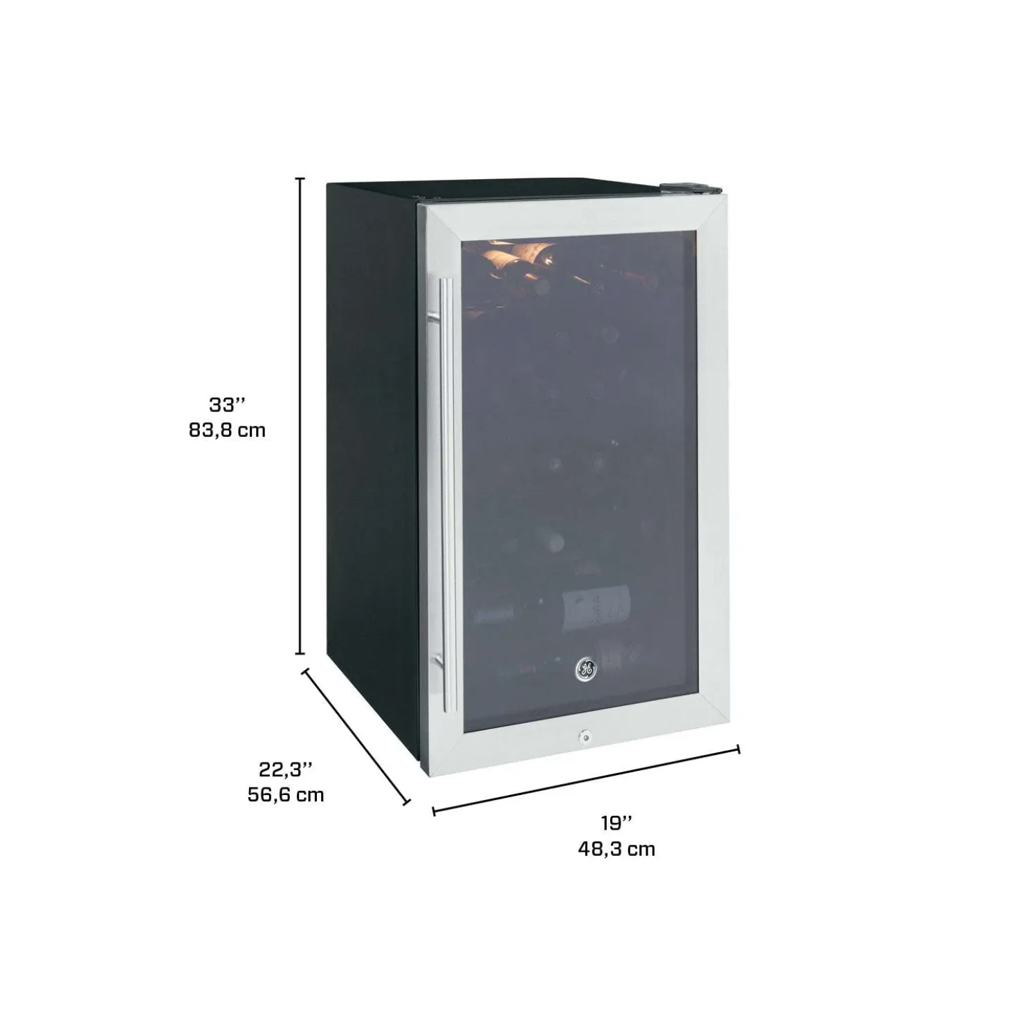 GE Refroidisseur à vin 4,1 pi3 Acier inoxydable 19" - GWS04HAESS