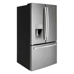 GE Réfrigérateur 25,6 pi3 36 po Acier inoxydable Congélateur en bas, Portes françaises - GFE26JYMFS