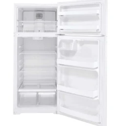 GE Réfrigérateur 17,5 pi3 28 po Blanc Congélateur en haut - GTE18DTNRWW