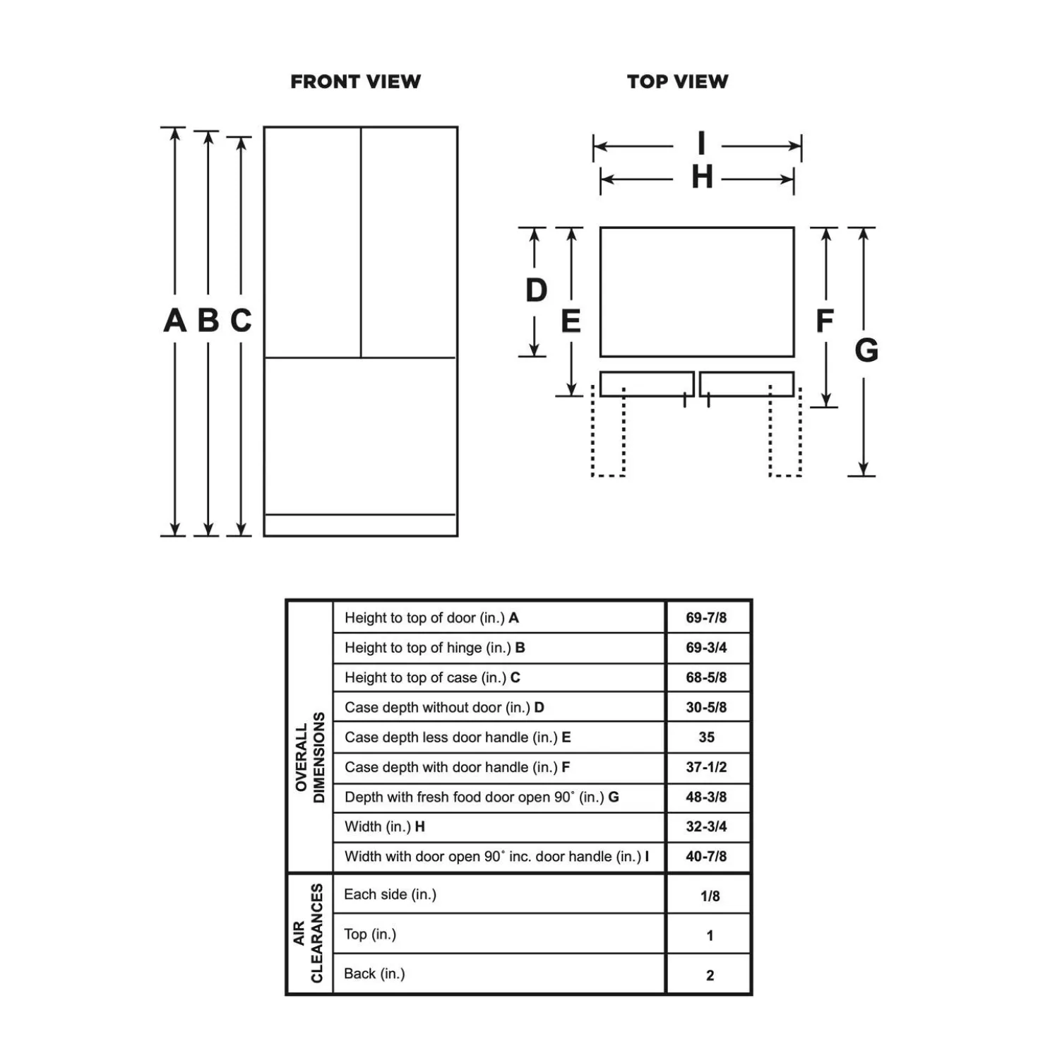 GE Réfrigérateur 24,7 pi3 33 po Inox Portes françaises - GNE25JYKFS
