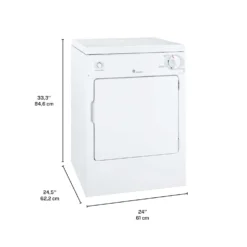GE Sécheuse portative 3,6 pi3 Chargement frontal Blanc 24" - PSKP333EBWW