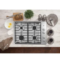 GE Table de cuissonAcier inoxydable 30" Gaz Acier inoxydable - JGP3030SLSS