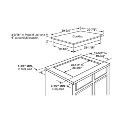 GE Table de cuissonNoir 30
