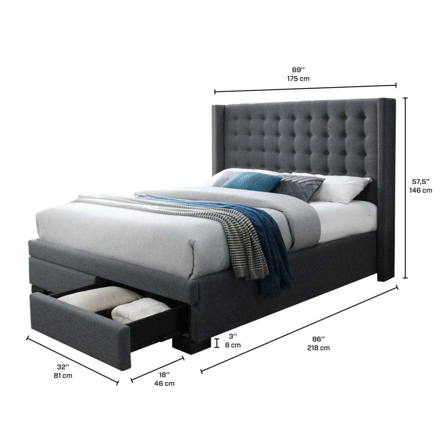 Grand lit (60")